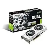 ASUS DUAL-GTX1070-8G - Tarjeta gráfica (Dual, NVIDIA GeForce GTX1070, 8 GB, GDDR5) Color Blanco