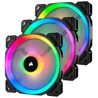 Corsair LL120 RGB, Ventilador de PC (120 mm, Doble Halo RGB LED PWM), 3 x 120 mm, Negro RGB